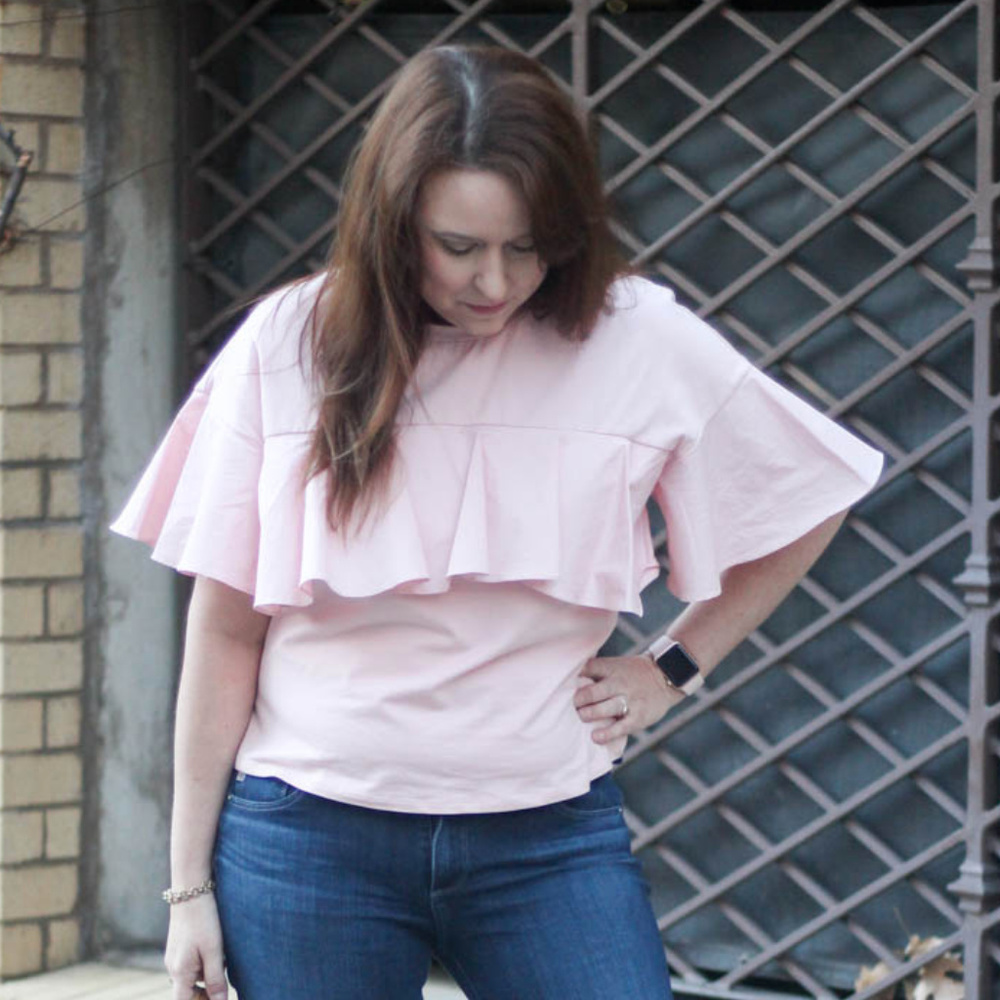 Pink Ruffle Tee